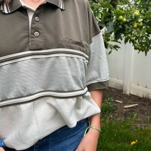 Oversized Brown Patterned Polo!